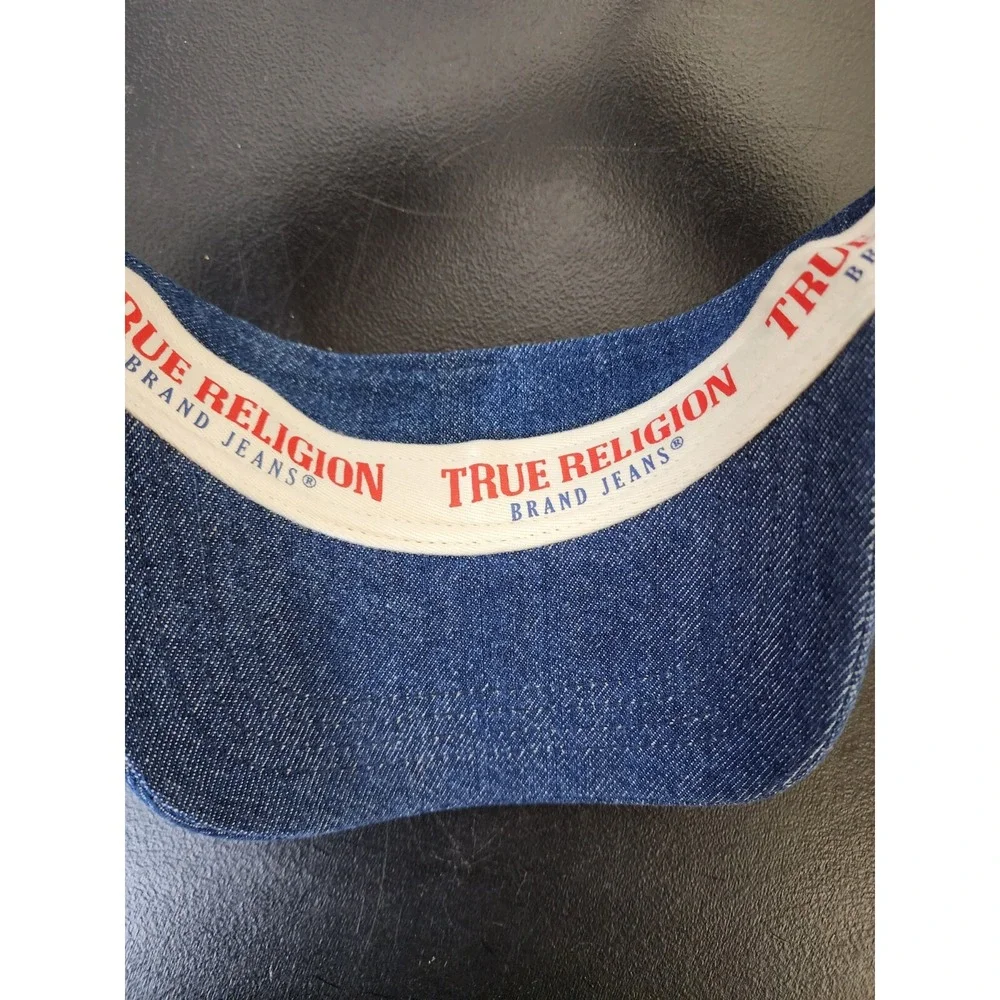 True‎ Religion Buddha Denim Visor Adjustable Strap Hat One Size Unisex Adult
